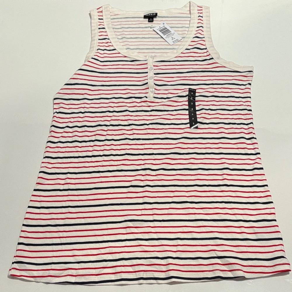 Torrid Multicolor Striped Tank Top